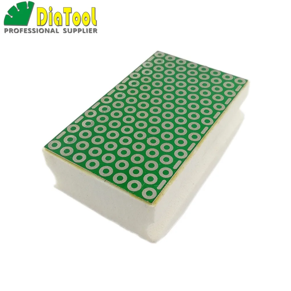 

DIATOOL Electroplated diamond hand polishing pad 90X55MM #600 Foam backed Hand pad Grinding block marble granite ceramic glass