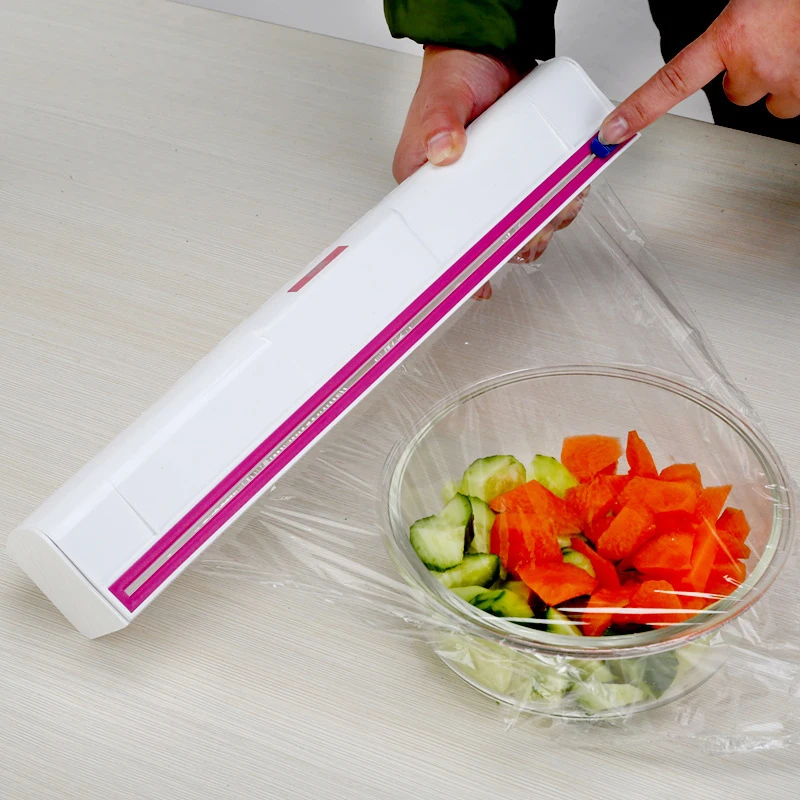 Fresh-Keeping Film Cutting Box Thin Paper Container Simple Knife Bar Plastic Knifing Box Preservative Film Of Incising Gaine