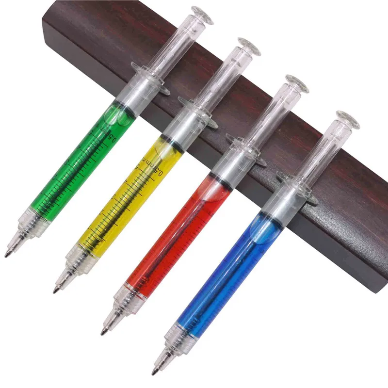 

50 Pcs 0.7mm Steel Pen Syringe Ballpoint Pen Magic Gel Pen Blue Ink Student Learning Stationery Creative Gift Writing Toy