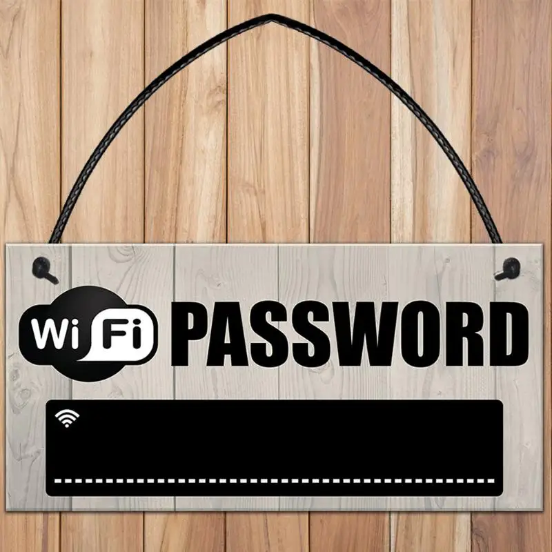 WiFi Password Wooden Signs Decor Chalkboard Internet Signal Plate Indication Home Coffee Party Bar Decorations