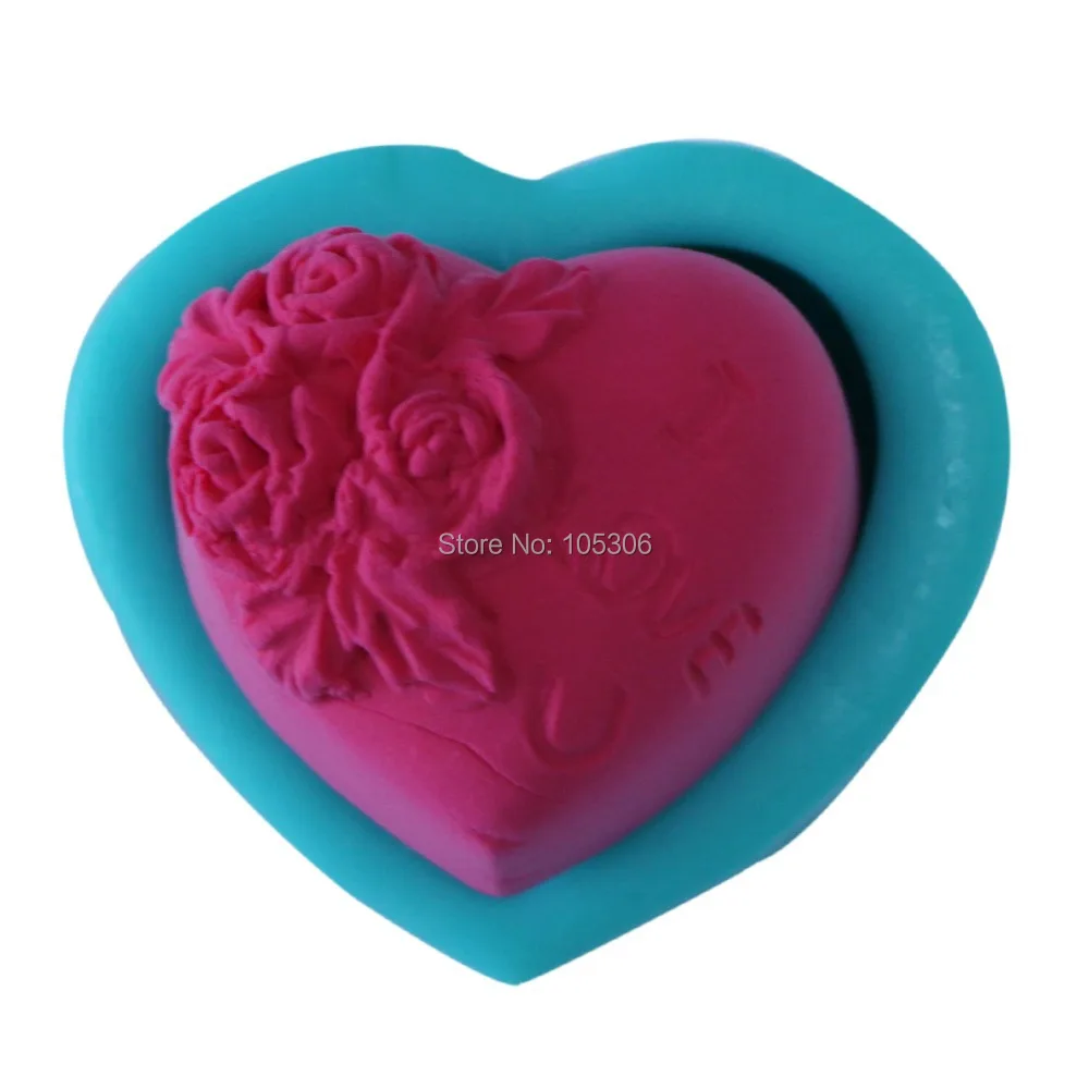 Fondant Silicone Rose Mold Candy Chocolate Moulds,Molds of Silicone for Paste Americana de Rose Color Green