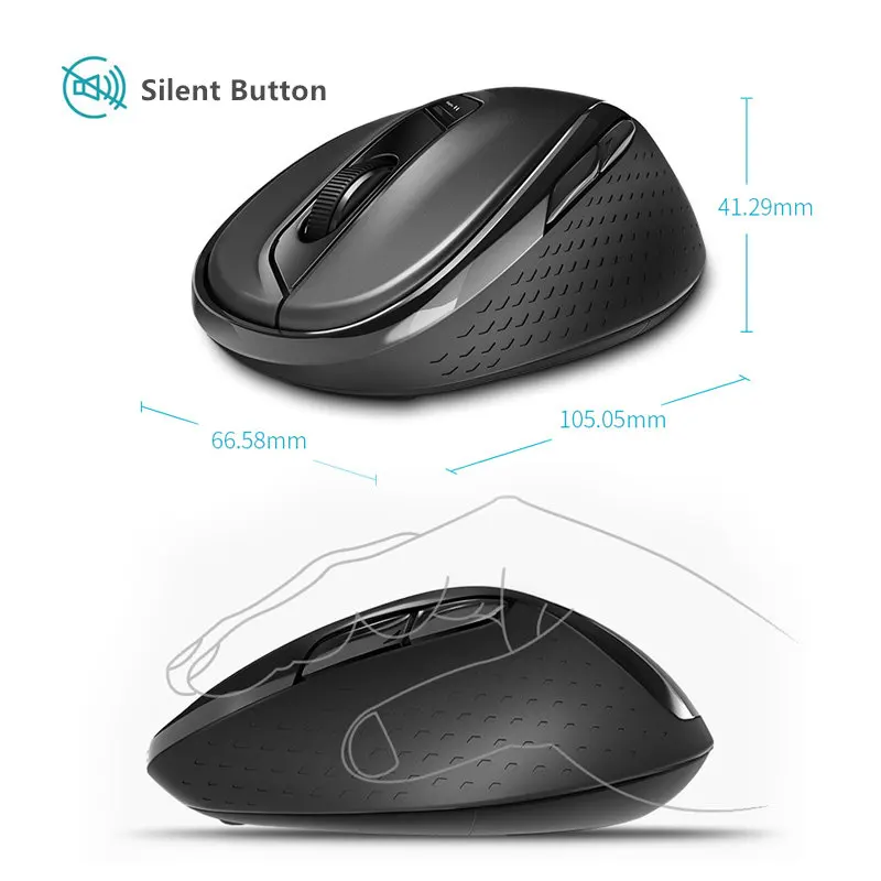 Rapoo M500S Mouse di ricarica Wireless silenzioso multimodale con 1600DPI Easy Switch 3 dispositivi Connect