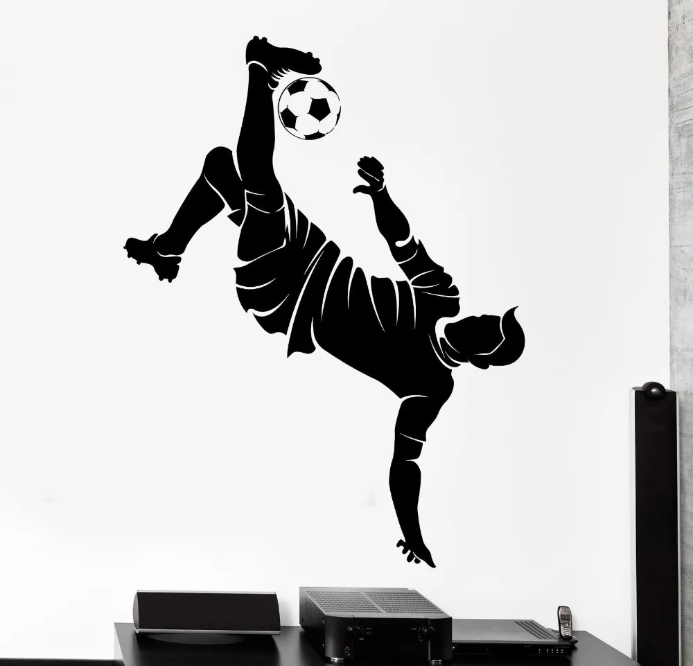 Wall Stickers Sport Soccer Football Player Europe Vinyl Decals vinyl wall art decal sticker room decal