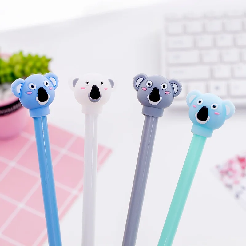 

20 Pcs Creative Cartoon Cute Koala Animal Neutral Pen Signature Office Neutral Kawaii School Supplies Pen for Writing