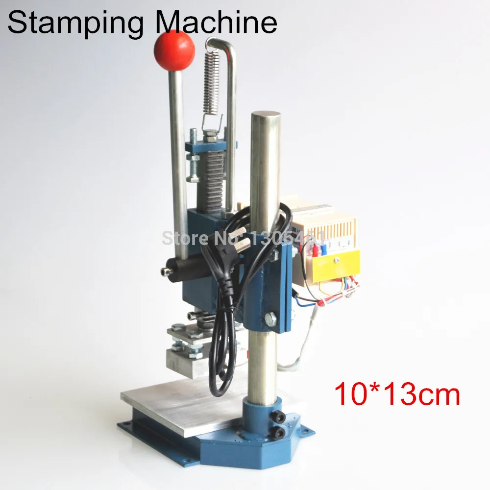 Handheld Hot Foil Stamping Machine Electric Foil Stamper Printer Leather Embossing Machine (10X13cm)