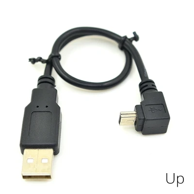 USB 2.0 sang Mini USB Đồng Bộ Dữ Liệu Cáp 90 Độ Góc Cạnh Khuỷu Tay 5 Pin B Đực Sạc Sạc dây Máy Ảnh MP3 MP4