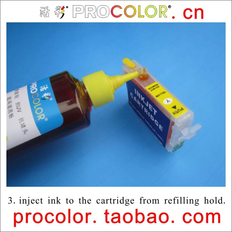 PROCOLOR Refillable inkjet cartridges European version,with ARC chip for epson WF-2510WF/WF-2520NF/WF-2530WF/WF-2540W/WF 2530WF