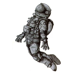 Astronaut Waterproof Temporary Tattoos Men Maquagem Cosmonaut henna tattoo Beauty Sleeve Tatoo sticker body feminino