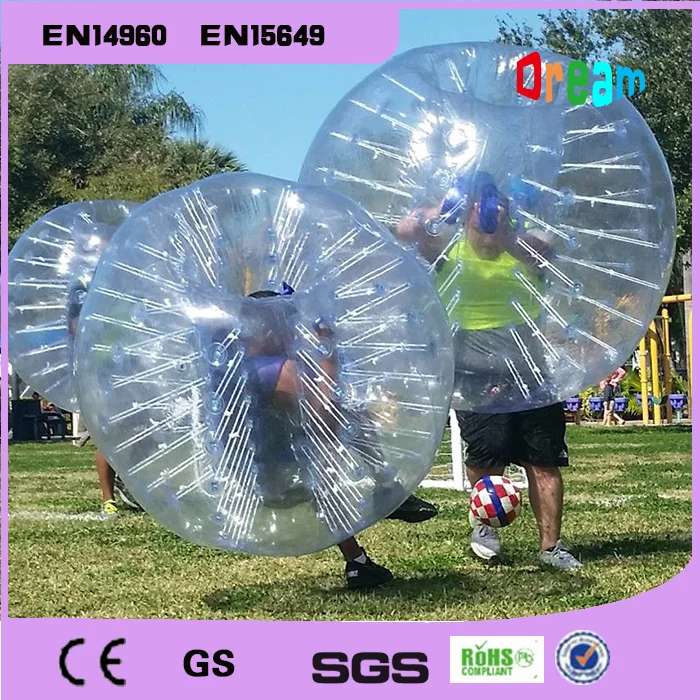 Pelota de fútbol con burbujas, pelota Zorb corporal, traje de burbujas de 1,7 m, pelota de hámster humano, pelota de bucle de fútbol con burbujas