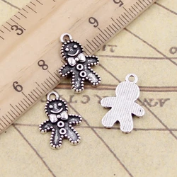 30pcs Charms Gingerbread Man Cookies Christmas 18x12mm Tibetan Bronze Silver Color Pendants Antique Making DIY Handmade Craft