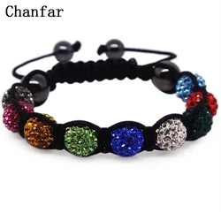 19 colors Crystal Jewelry Bracelet For Women New Crystal Bracelets 10mm crystal Disco Ball Bead Crystal Bracelet