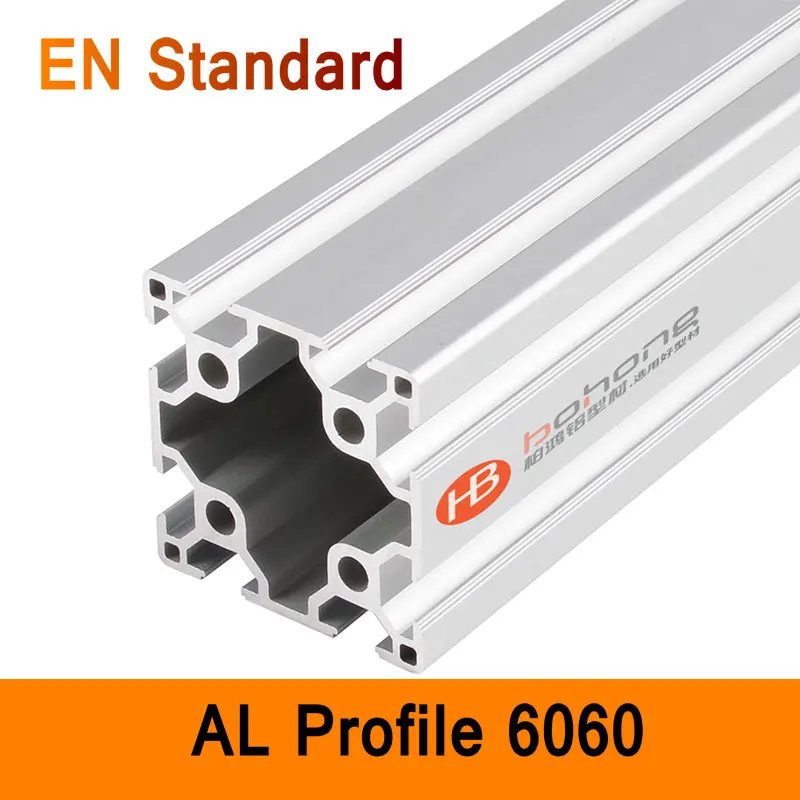 

6060 Aluminium Profile EN Standard DIY Brackets Aluminium AL Extrusion CNC 3D DIY Printer Frame Parts Aluminum Frame Pipe T Slot