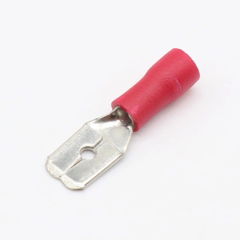 MDD1.25-250 male Insulated Spade Quick Connector Terminals Crimp Terminal AWG MDD1-250 100PCS/Pack MDD
