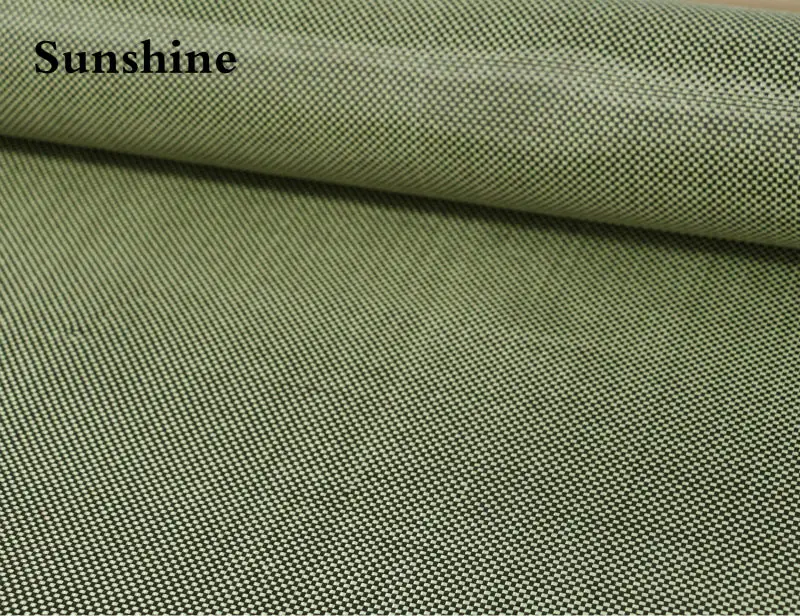 185gsm Yellow  Plain Carbon Aramid Fiber Hybrid Fabric