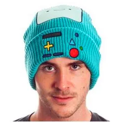 Adventure Beemo BMO Cosplay Cartoon Knitting Hat Wool Cap Finn jack Fionna Princess Bubblegum lemongrab Plush hat Beanies caps