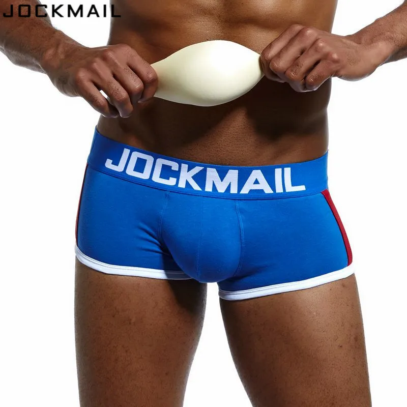 JOCKMAIL Padded mens underwear boxers bulge enhancing push up cup underwear men shorts trunk Enlarge Mens panties underpants