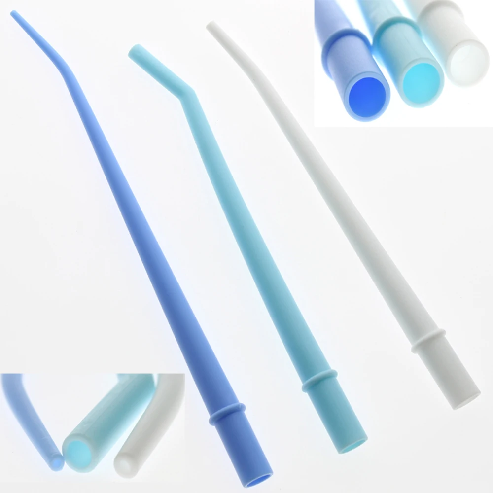 50Pcs Dental Surgery Pipe Elbow 1/16 IInch Diameter Blue Aspirator Tube Bend Dentist Equipment Products 2.5mm