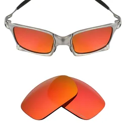 SNARK POLARIZED Resist SeaWater Replacement Lenses for Oakley X Squared X-Metal Sunglasses Fire Red