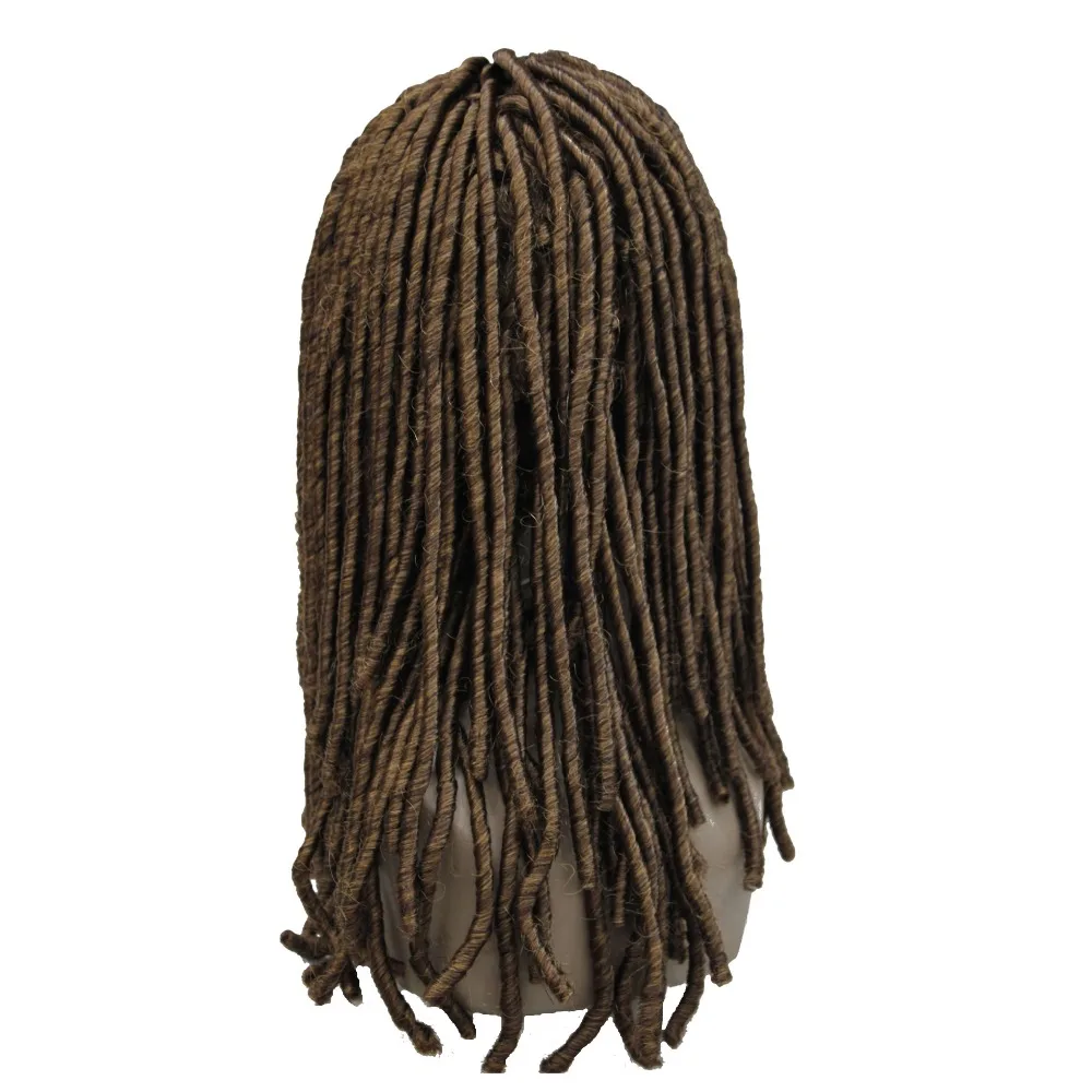 StrongBeauty African braids Wig dreadlocks Hair Spiral Curls Hairstyle Black /Brown Synthetic Wigs - Image 4