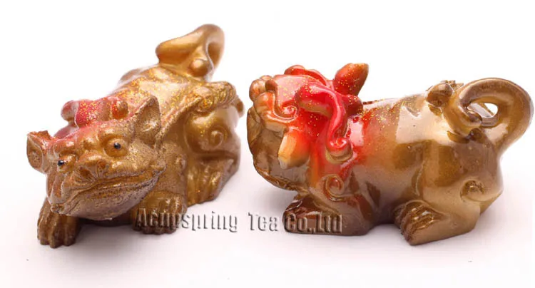 Allochroic Mascot, 2pcs brave troops, Ornament,mythical wild animal, tea pet, Amazing present, Best Gifts,S1158D