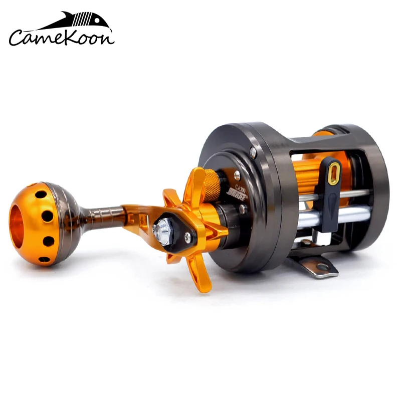 

CAMEKOON Full Metal Round Baitcasting Reels 6KG Carbon Fiber Drag 12+1 Bearings Magnetic Brake Cast Drum Wheel