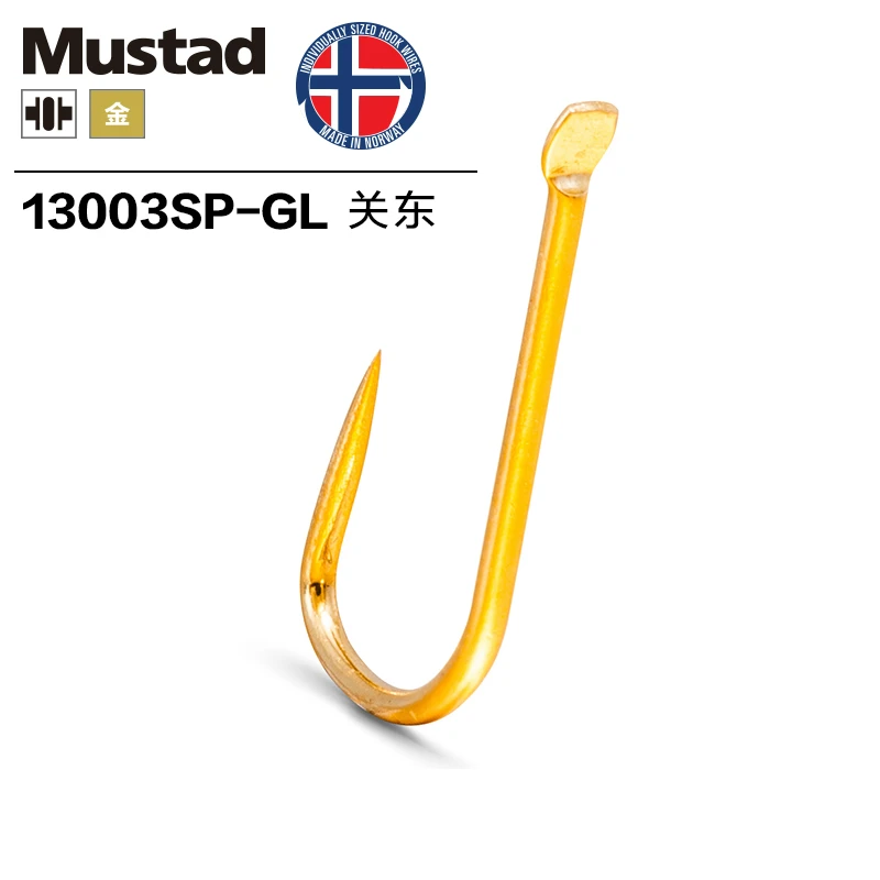 

Оригинальный рыболовный крючок Mustad 13003, 5 шт., негрибный золотой крючок 0,8 # - 6 # Аксессуары для рыбалки на море, озере и реке