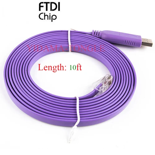 Imagen 2 del producto FTDI-Adaptador USB serie RJ45 RS232, convertidor de Cable de consola para enrutador Cisco, compatible con Win7/8/10/11