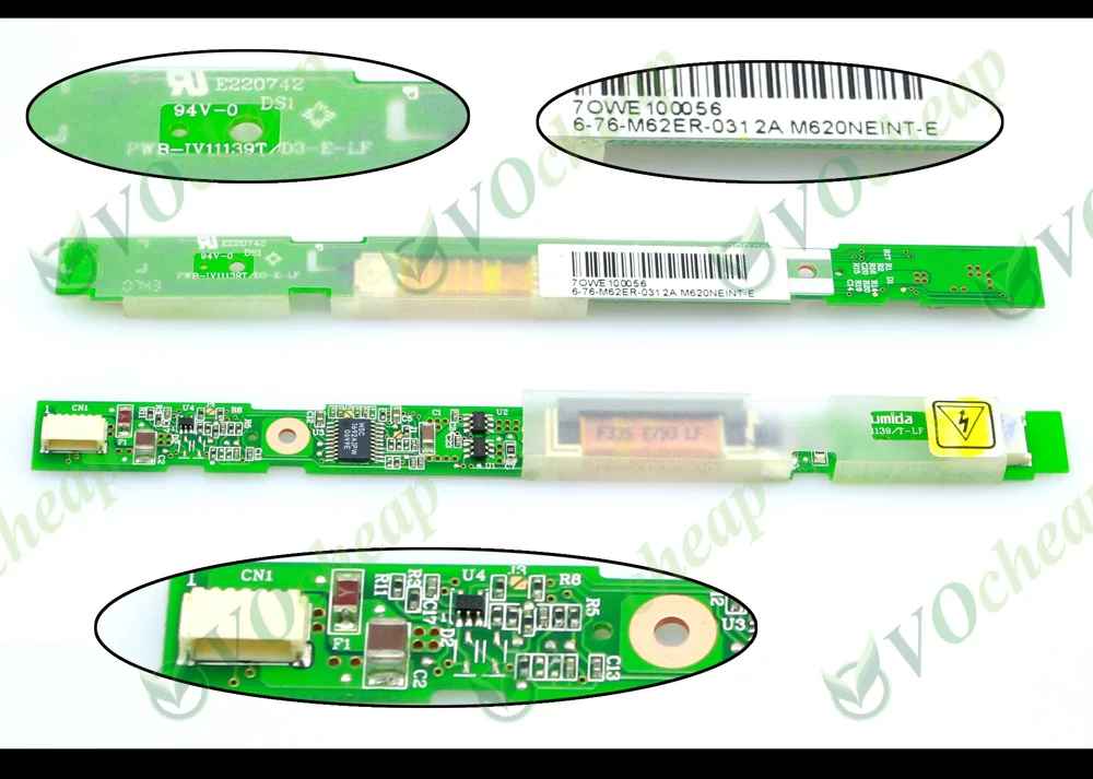 

Genuine New LCD Inverter FOR Clevo M620NC M621NC Series - PWB-IV11139T/D3-E-LF,6-76-M62ER-0312A, IV11139/T-LF