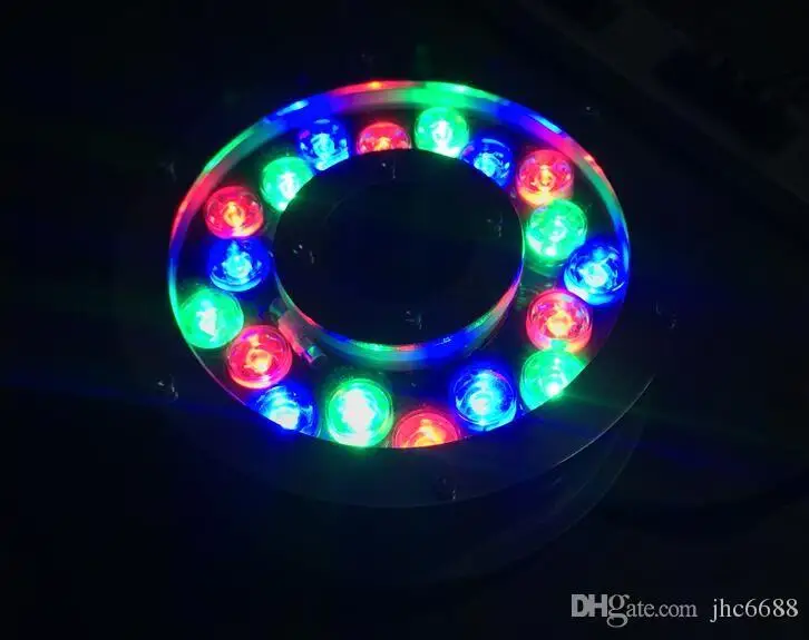 RGB green blue yellow 6W 9W 12W 18W fountain light LED 24V waterproof underwater light LED fountain light