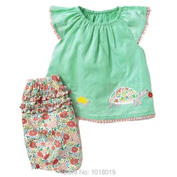 New 2024 Brand Quality 100% Cotton Baby Girls Clothing Sets Short Sleeve Children Clothing Summer Baby Girls Clothes Set Outwear