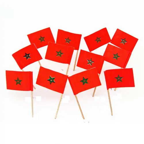 500Pcs/Lot Morocco Toothpick Flags Paper Food Picks Cake Toothpicks Cupcake Toppers Fruit Cocktail Sticks Decoration Toothpicks