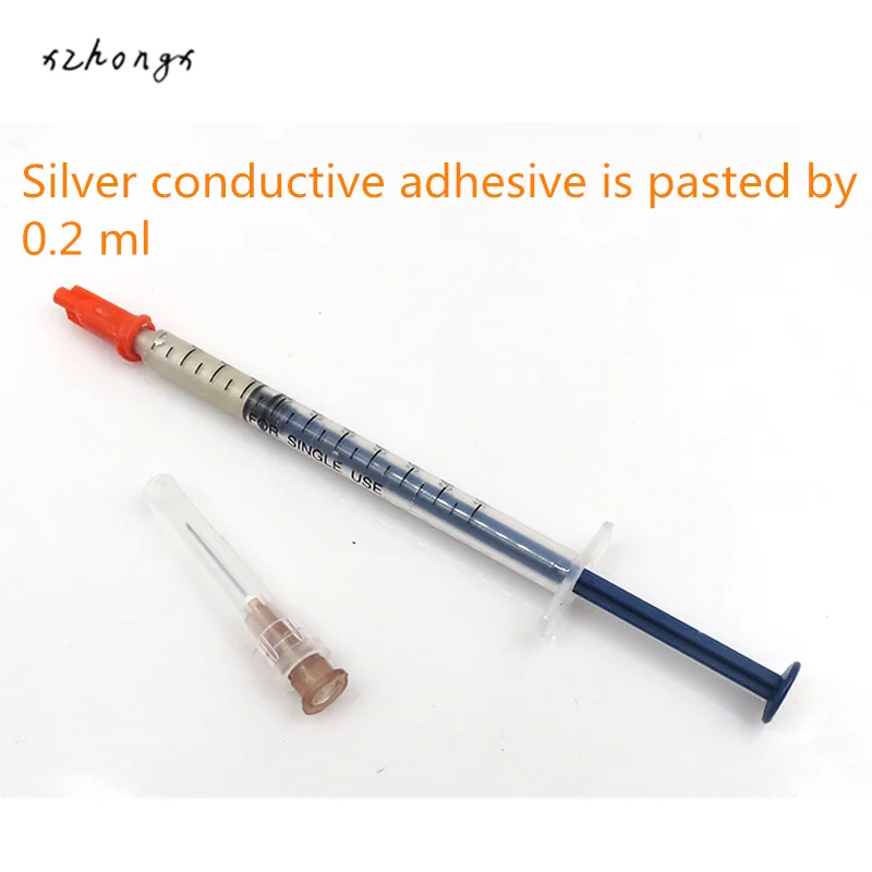 Серебряный проводящий клей, 2 шт, наклеивается на 0,2 мл