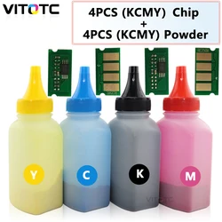 4 Chip Refill Toner Powder Kit For Ricoh SP C220 220 C220N C221sf C222 C240 SPC220 SPC240DN SPC240SF Prinet 45g/bottle