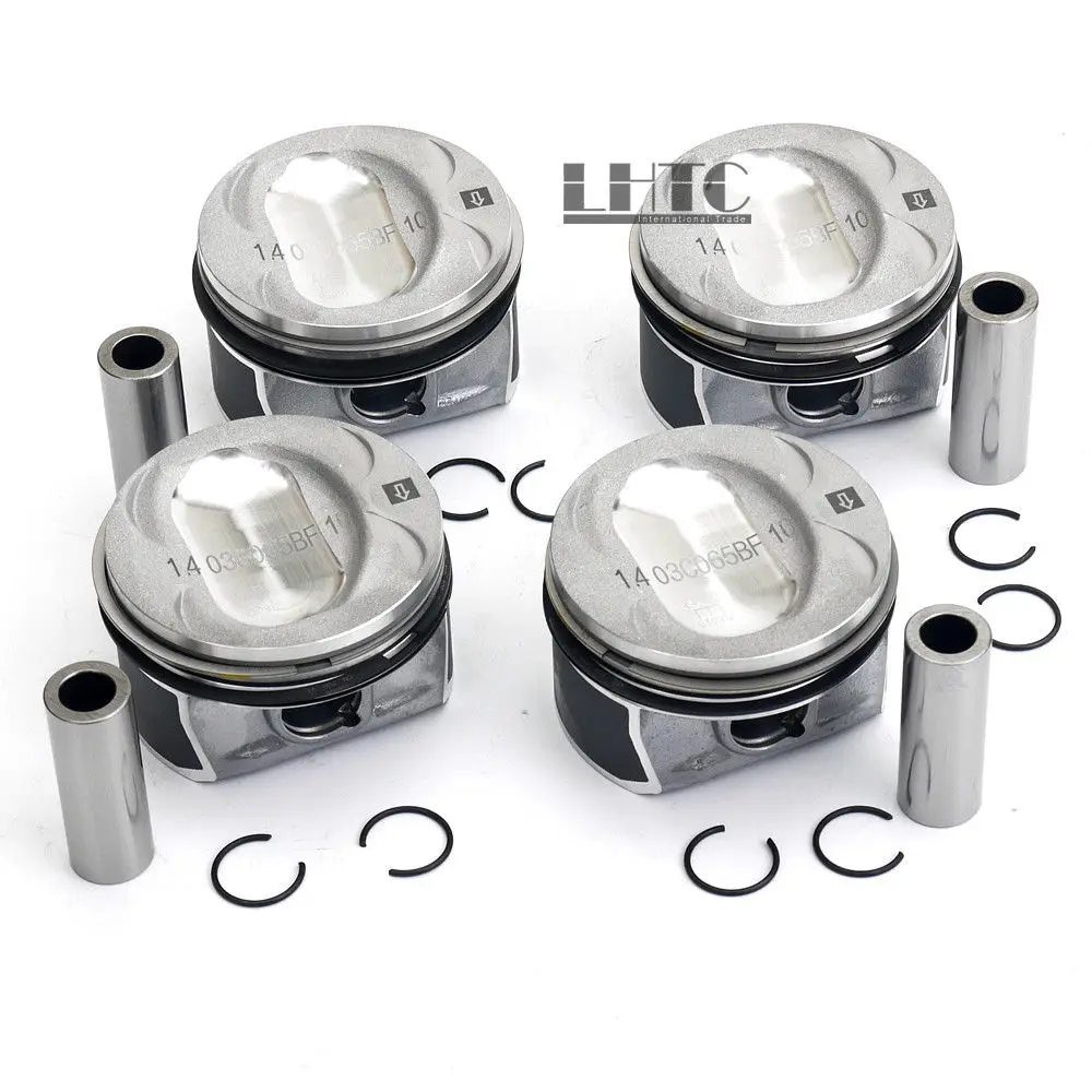 4x 76,51mm Pistons Rings 19mm Wrist Assembly For V W Golf Passat CC Tiguan Scirocco AUDI A1 1.4TSI EA111