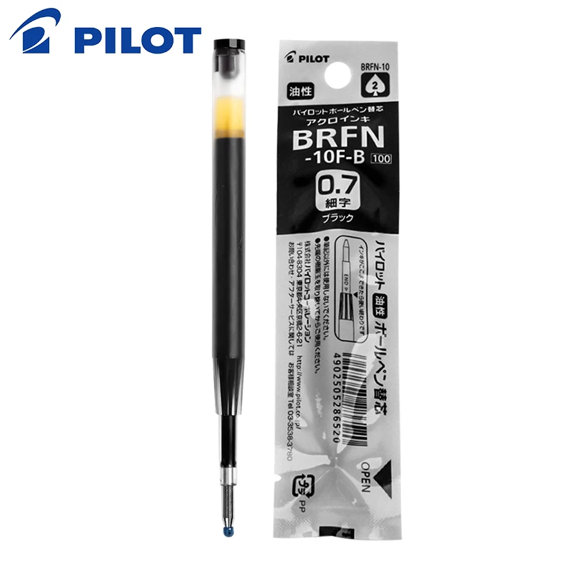 3pcs PILOT BRFN-10F Ball Pen Core 0.7MM Oily Pen Core Bullet Suitable for S20 wooden pole ballpoint pen