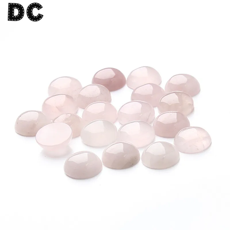 4/6/8/10/14/16/18/20MM Natural Stone Powder Crystal Cabochon Round Bead for Jewelry Making Charm Ring DIY Accesssories