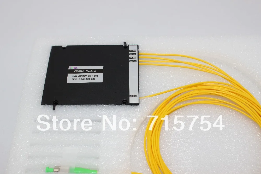 Single Fiber , 4Channel CWDM Mux/Demux fiber optical modules,Low insertion Loss, with ABS box, 1470nm~1610nm