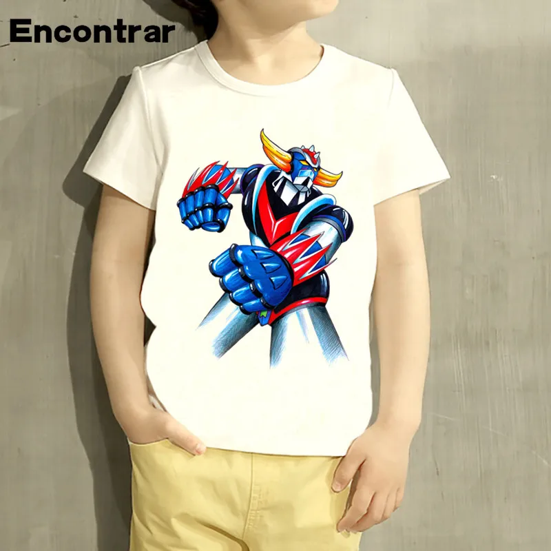 Toddler Anime Grendizer Japan Robot  Design Baby Boys/Girl T Shirt Kids Funny Short Sleeve Tops Children Cute T-Shirt,HKP388