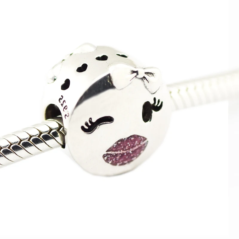 

Playful Wink Charm sterling silver jewelry Fit Original Bracelet & Necklace Beads for women DIY Fashion Jewelry