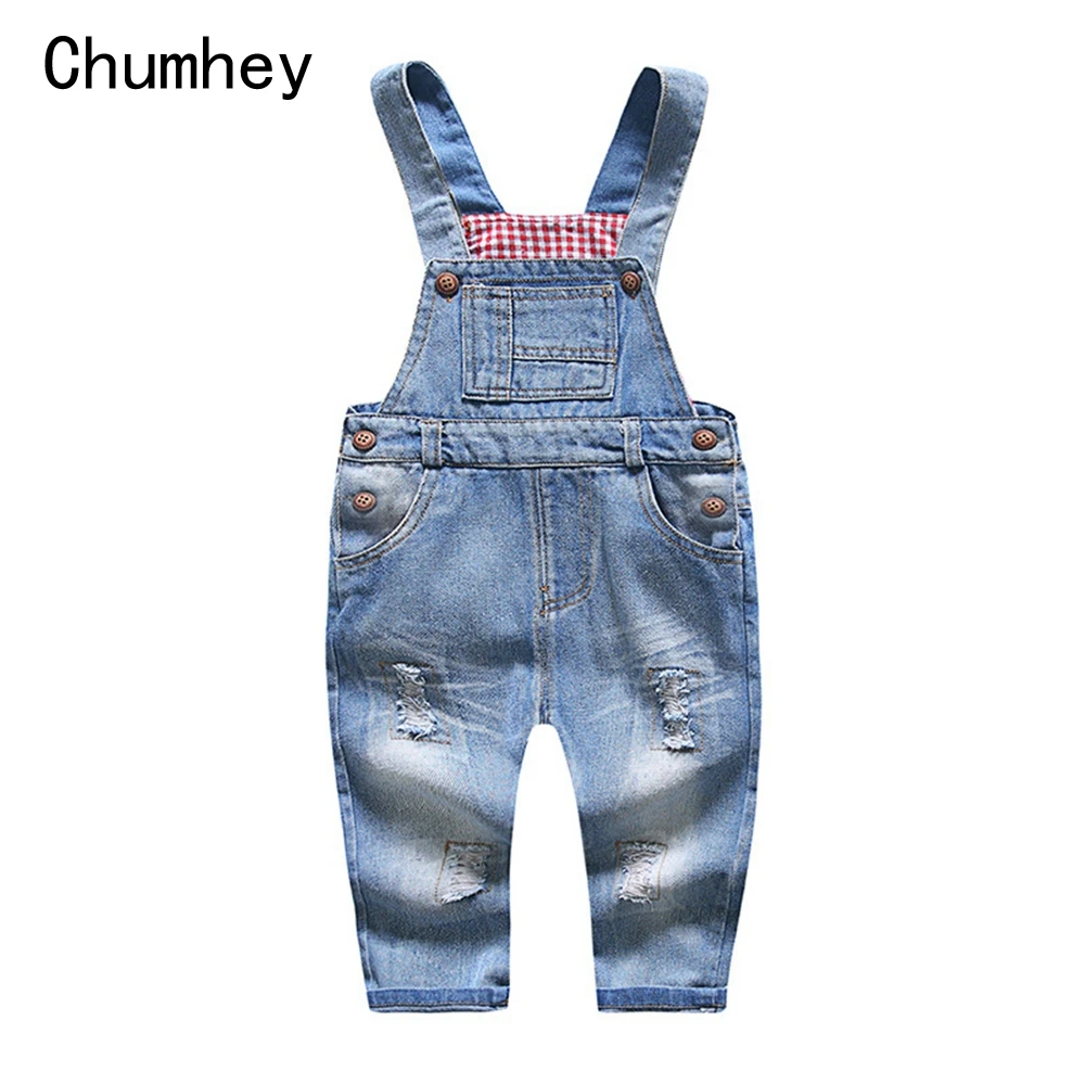 1-5T Baby Rompers Spring Boys Girls Jeans Overalls Babe Jumpsuit Infant Pants Toddler Trousers Kids Clothes Children Clothing