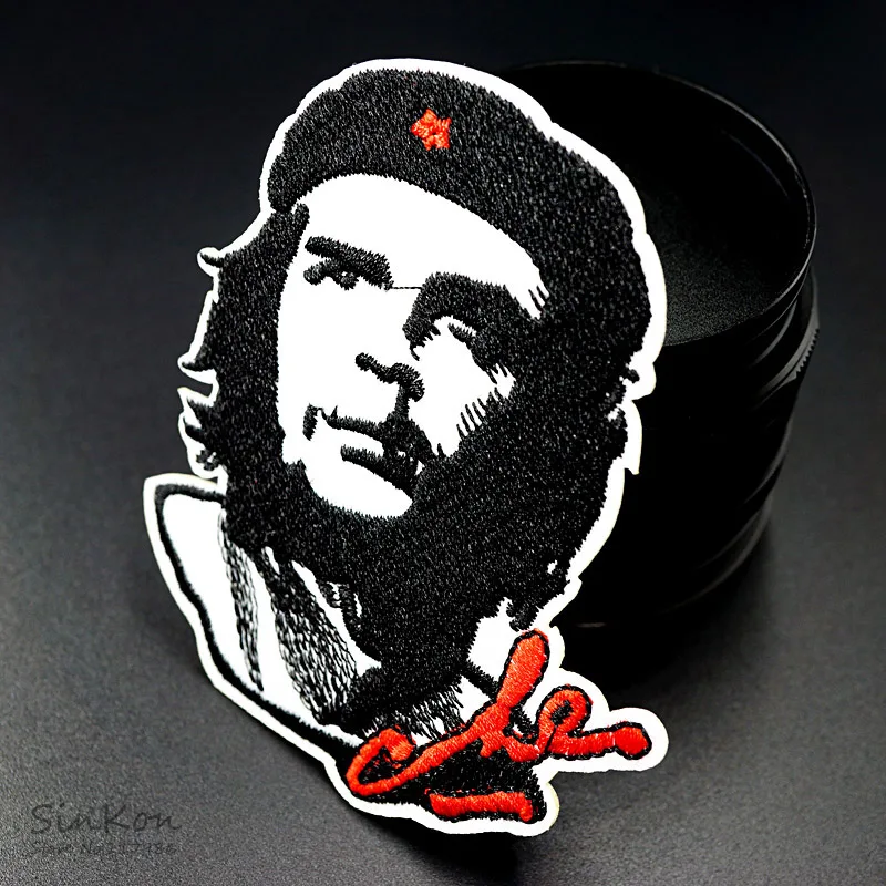 Che Guevara (Size:8.0X9.3cm) DIY Cloth Badges Patch Embroidered Applique Sewing Label Clothes Stickers Apparel Ornament