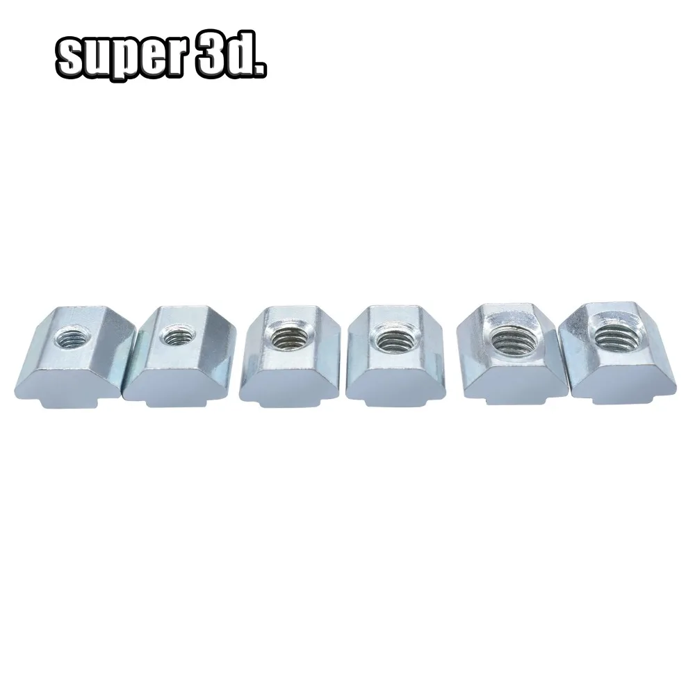 50/20/10pcs Zinc Plate Coated M3 M4 M5T Block T Sliding Nut for Aluminum Profile 2020 Aluminum Profile Slot 6 Connector Accessor