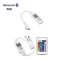 DC5-24V RGB bluetooth LED Controller android /IOS+24Key IR Remote control for SMD 5050 3528 LED Strip Light Via Smartphone