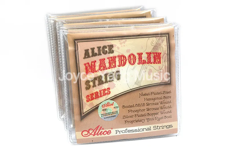 

10 Sets Alice AM08 Mandolin Strings Plated Steel&Silver-Plated Copper Wound Strings 1st-4th 010-034 Free Shipping Wholesales