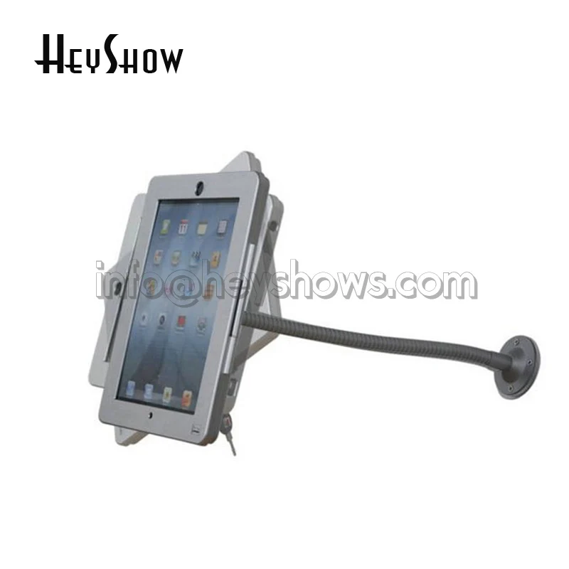 Imagem -06 - Tablet Wall Mount Segurança Display Stand Holder Lock Metal Case Rack Proteger para Ipad ar com Bloqueio e Ajustável