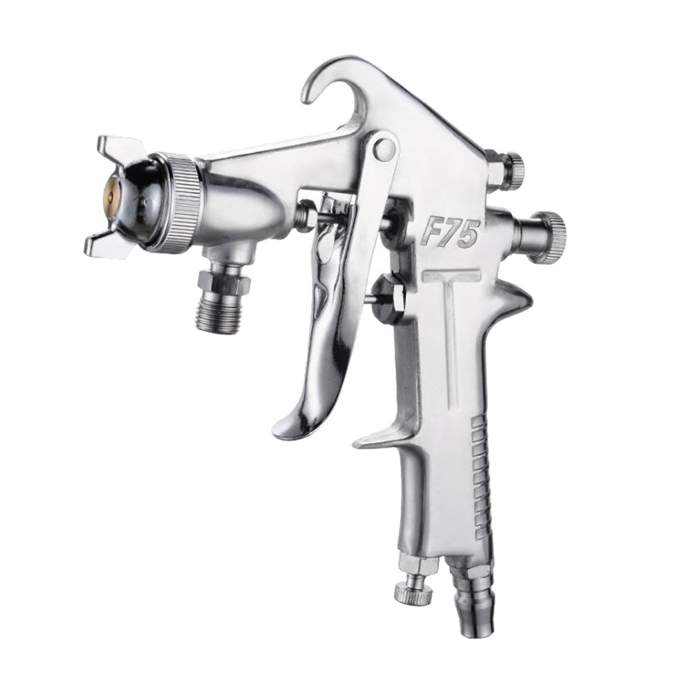 pistola de pintura profesional, pulverizador de aerógrafo neumático, herramienta atomizadora de pintura de aleación con tolva para pintar
