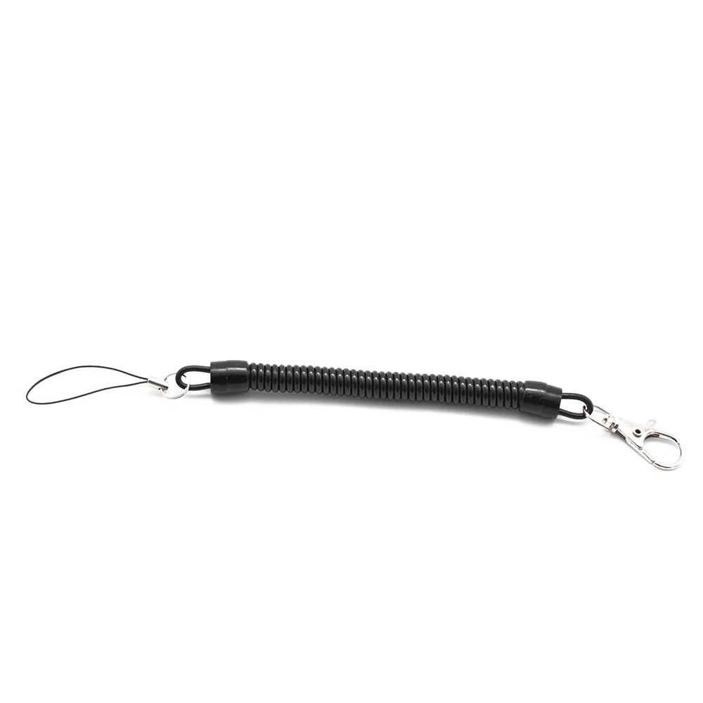 OPPOHERE Plastikowy czarny wysuwany brelok do kluczy Spiral Stretch Chain Brelok do kluczy dla mężczyzn i kobiet Brelok do kluczy Prezenty — zdjęcie 6