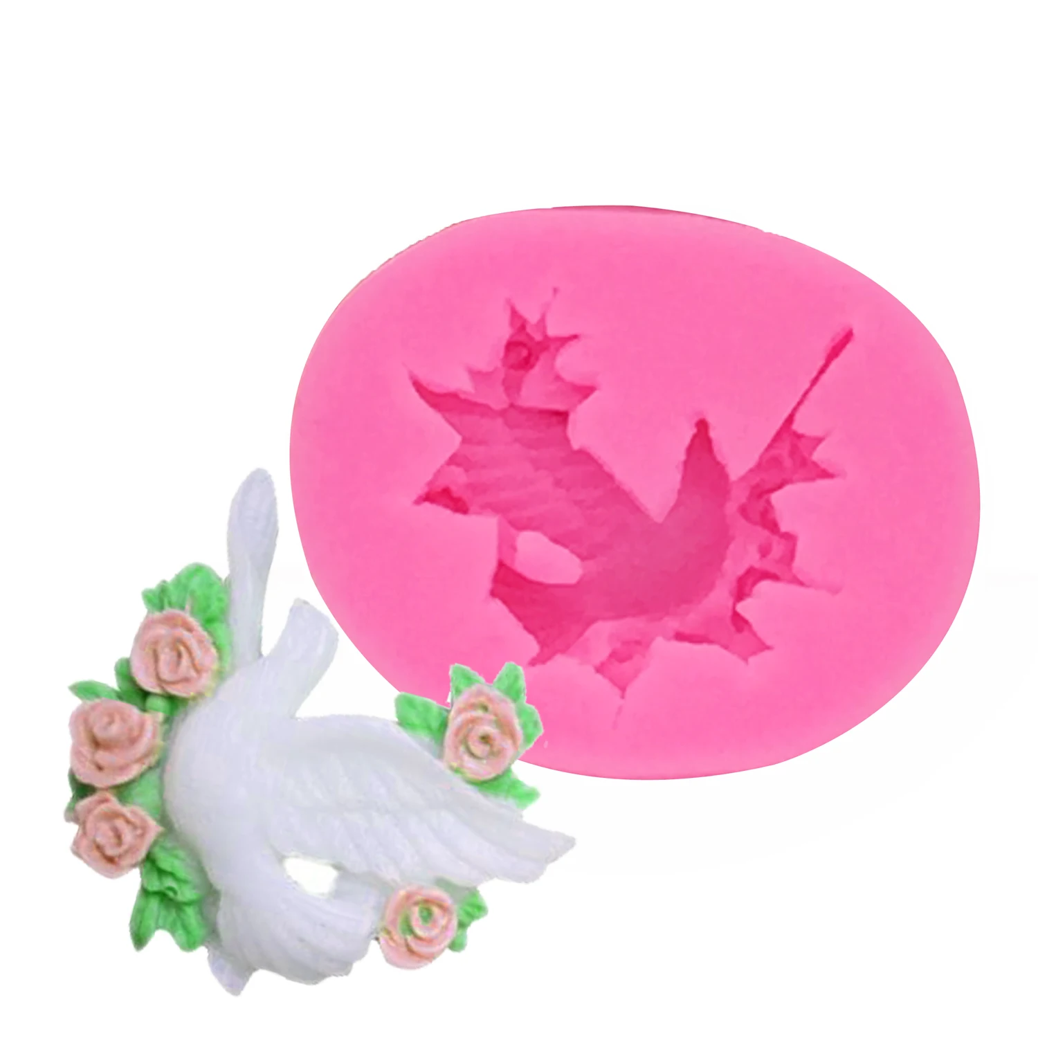 Peace Dove Bird Flower Silicone Molds Sugarcraft Fondant Cake Decorating Tools Cupcake Chocolate Candy Gumpaste Moulds T1231