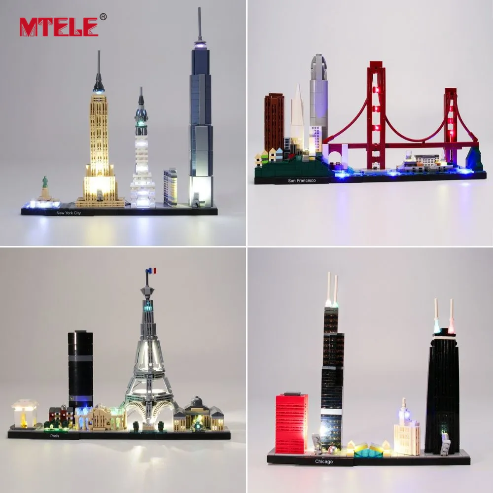 Kit luci YEABRICKS per architettura Skyline londra/stati uniti Capitol compatibile con 21026/21027/21028/21030/21032/21042