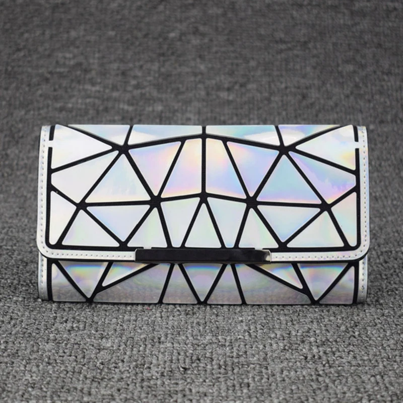 Purse  bag Geometric Wallet women\'s Long Clutch Wallets Money Bag Three Folds Wallet Ladies Card Holder carteira portfel